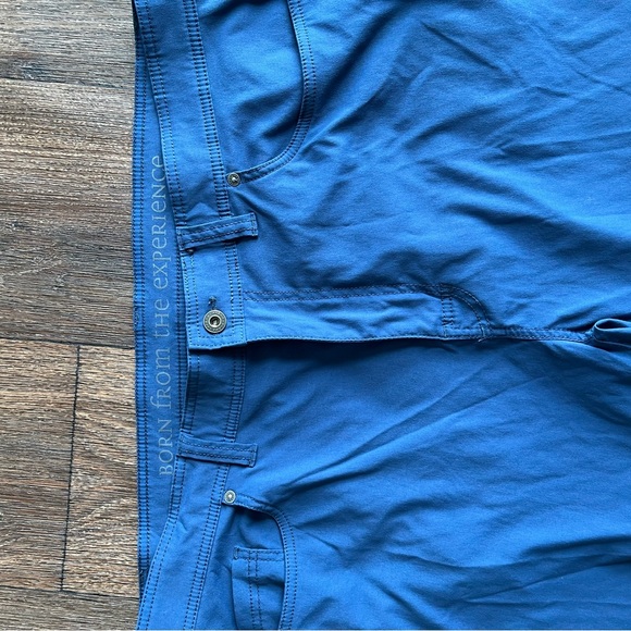 PrAna Brion pant II blue stretch nylon outdoor hiking athletic pants 40x32 - Picture 2 of 11